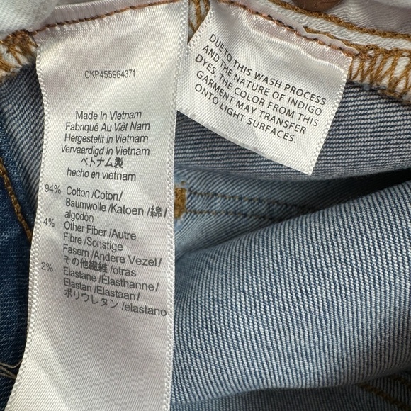 Madewell 8" Skinny Mid Rise Jeans Womens Size 26 Tall Light Wash - Picture 8 of 16